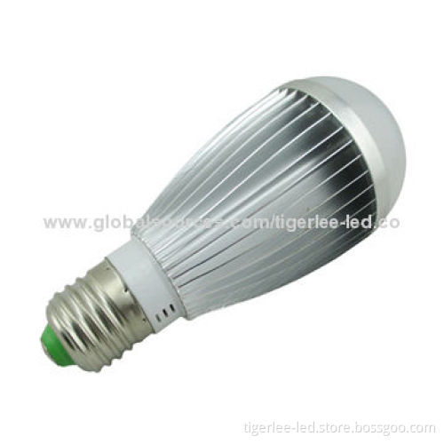 e27 LED lamp with AC85-265V, CRI>80, Epistar chip, 2-year warranty